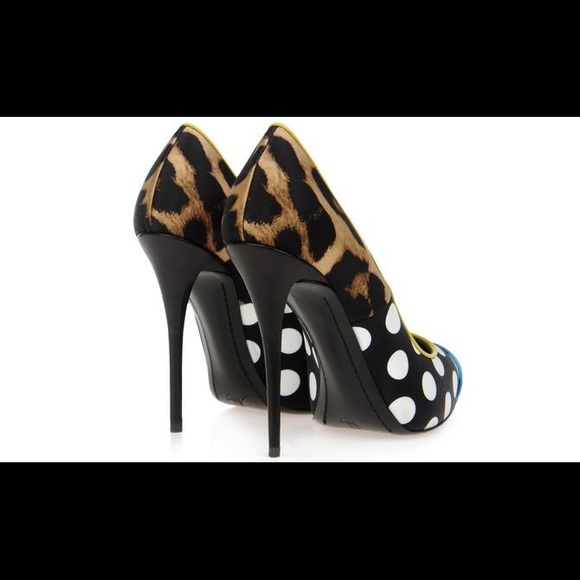 Giuseppe Zanotti Half Polka Dot Half Leopard Pump - Picture 3 of 10